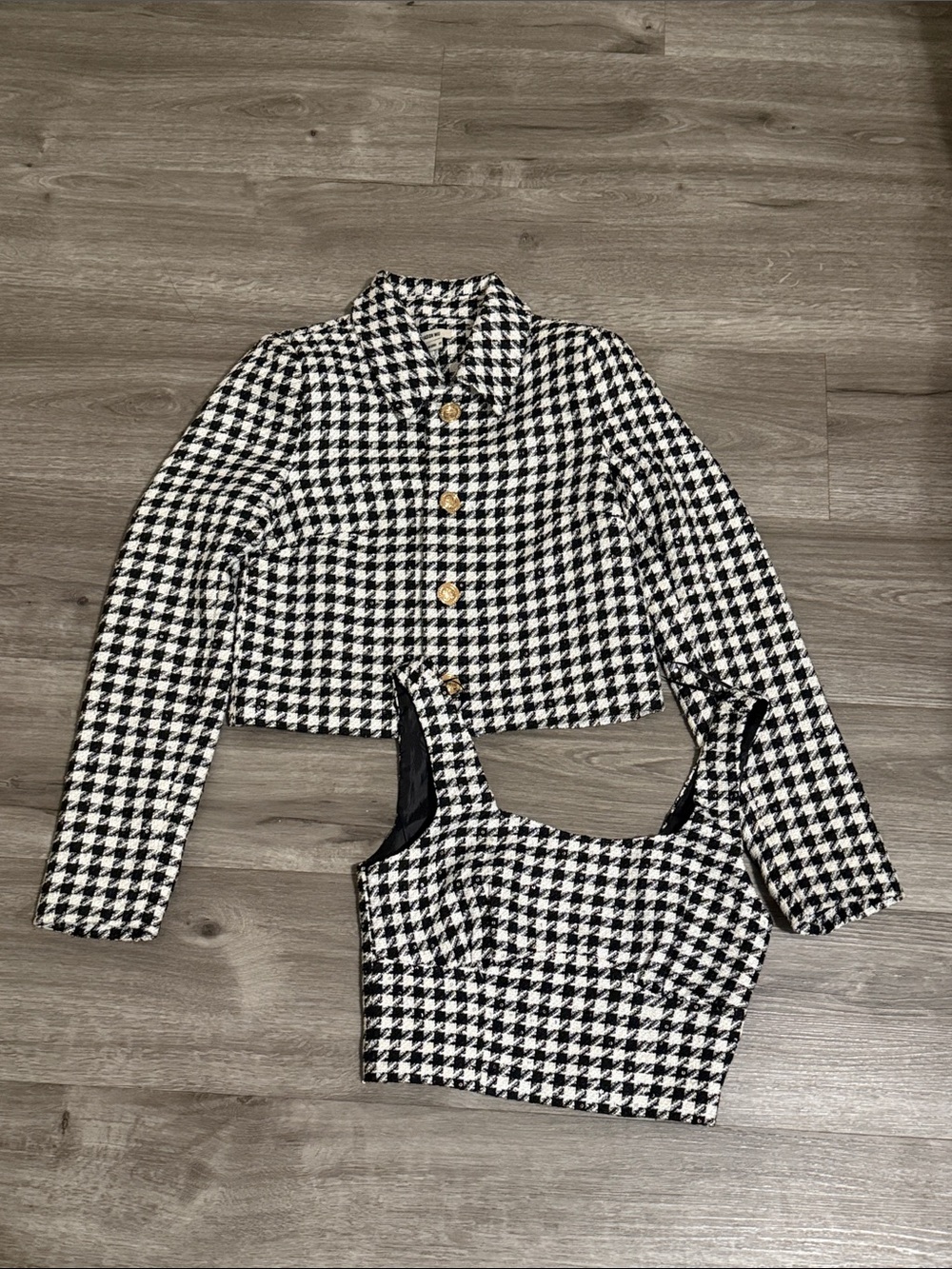 Jason Wu Cropped Blazer and Square Neck Top Set